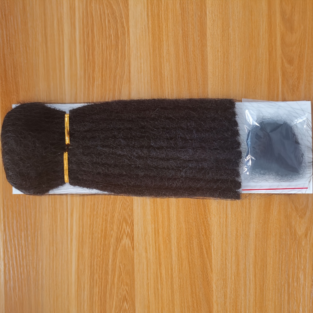 TEMU Extensions de dreadlocks en cheveux humains fabriquées et ombre pour perruques reggae, convient aux femmes et aux hommes, crochet dreadlocks
