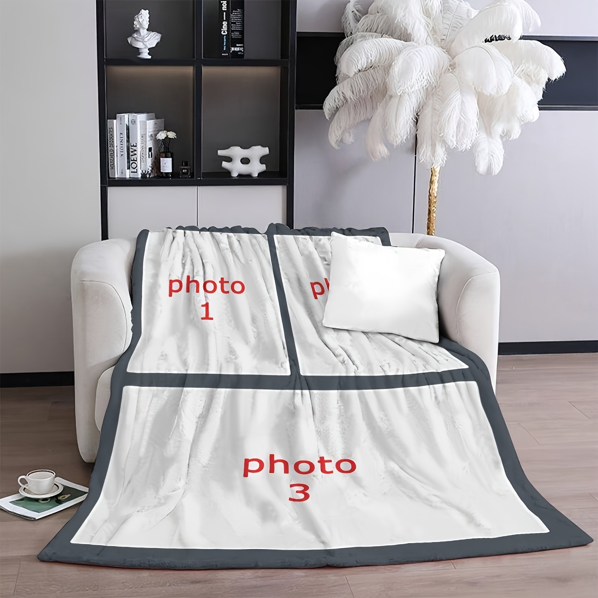 TEMU Custom Flannel Photo Blanket - A And Stylish Gift For , Perfect As A Keepsake Or Nap Blanket