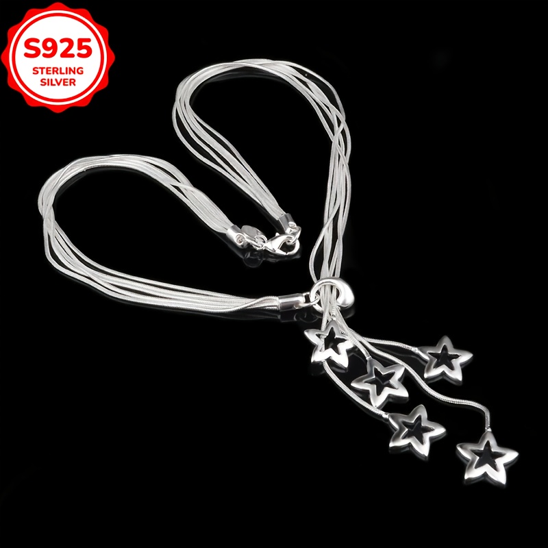 Hypoallergenic Star Necklace Gift for Women Anti Tarnish Box