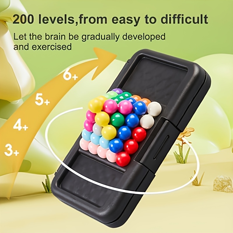 3D Three-Dimensional Puzzle Pyramid Unlocking Game, Portable Travel Toy
