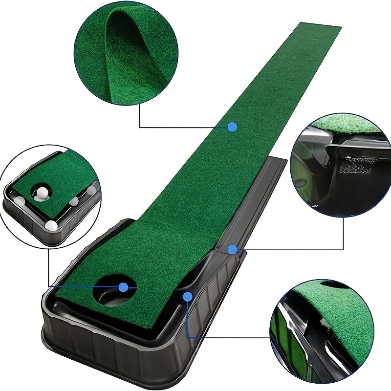 

Golf Putting Practice Device, Indoor Automatic Return Training Mat, Golf Hitting Pad, Golf Equipment Jq856324