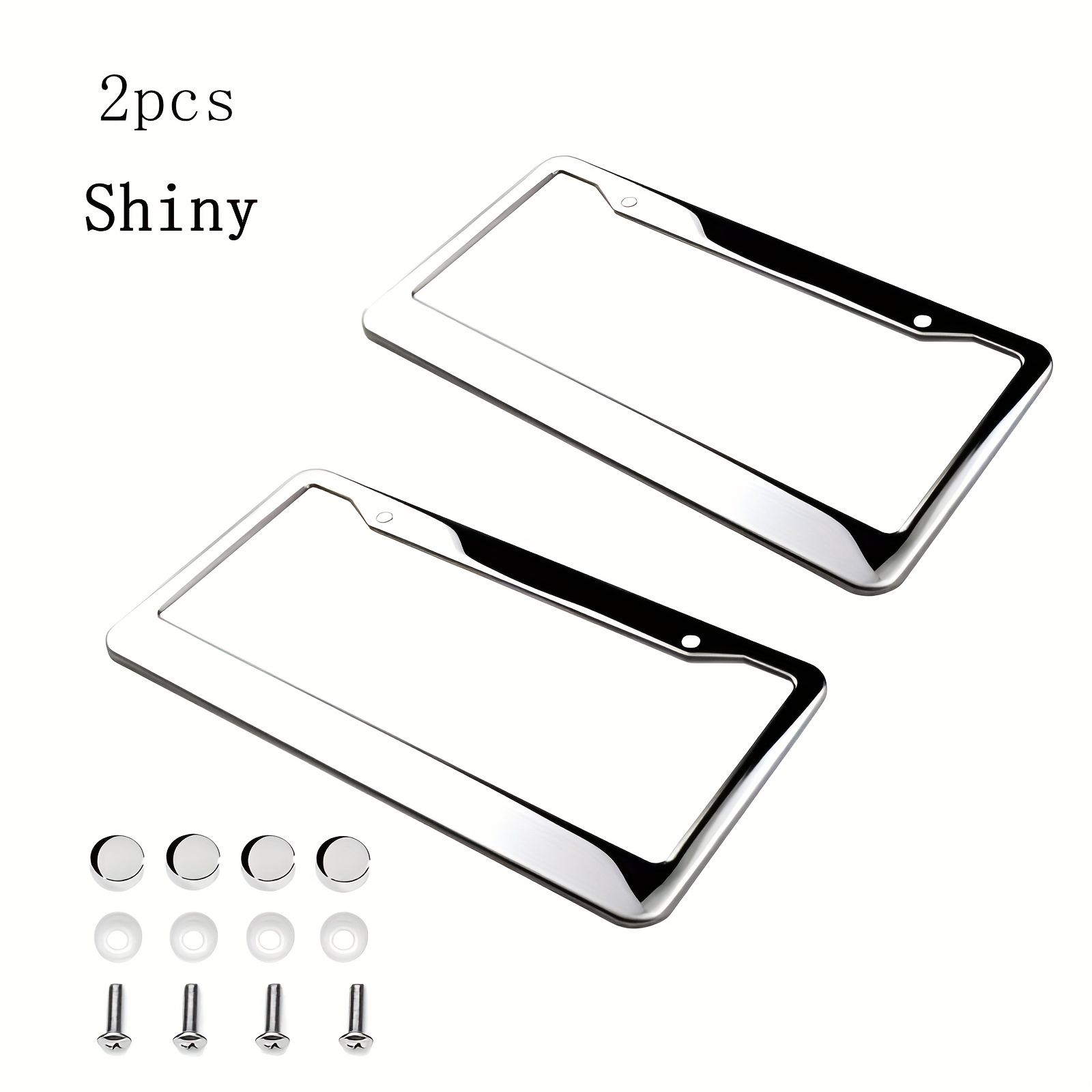 

1 Pair Of Chrome Plated Stainless Steel License Plate Standard License Plate Frame Canadian License Plate Frame