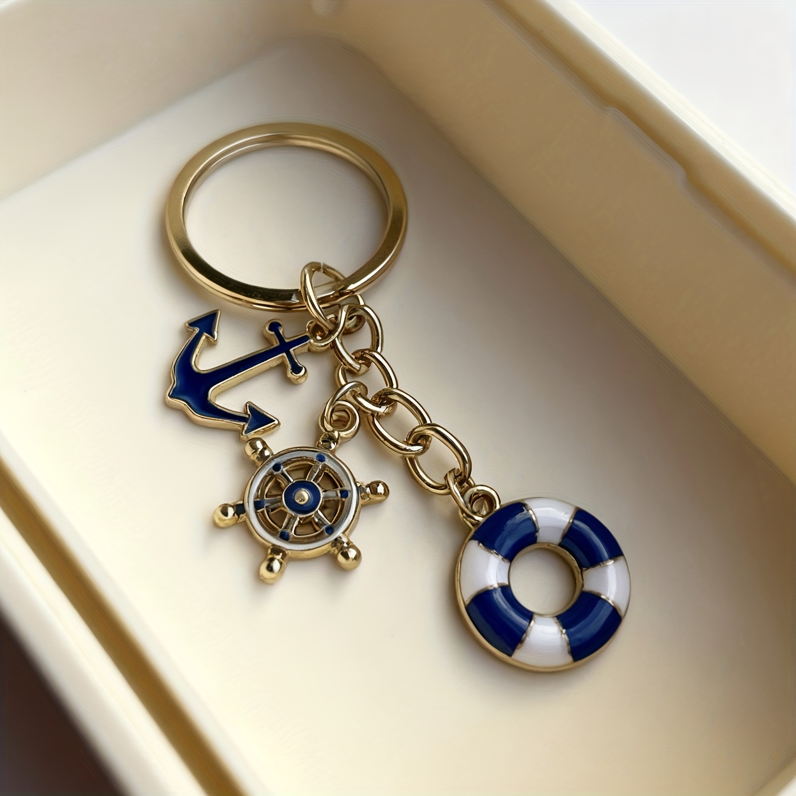 TEMU 1pc/6pcs Series Keychain Set, Fashionable Keychains Designed With Alloy Material, Suitable For Daily Bag Decoration, Car Key Pendants, And