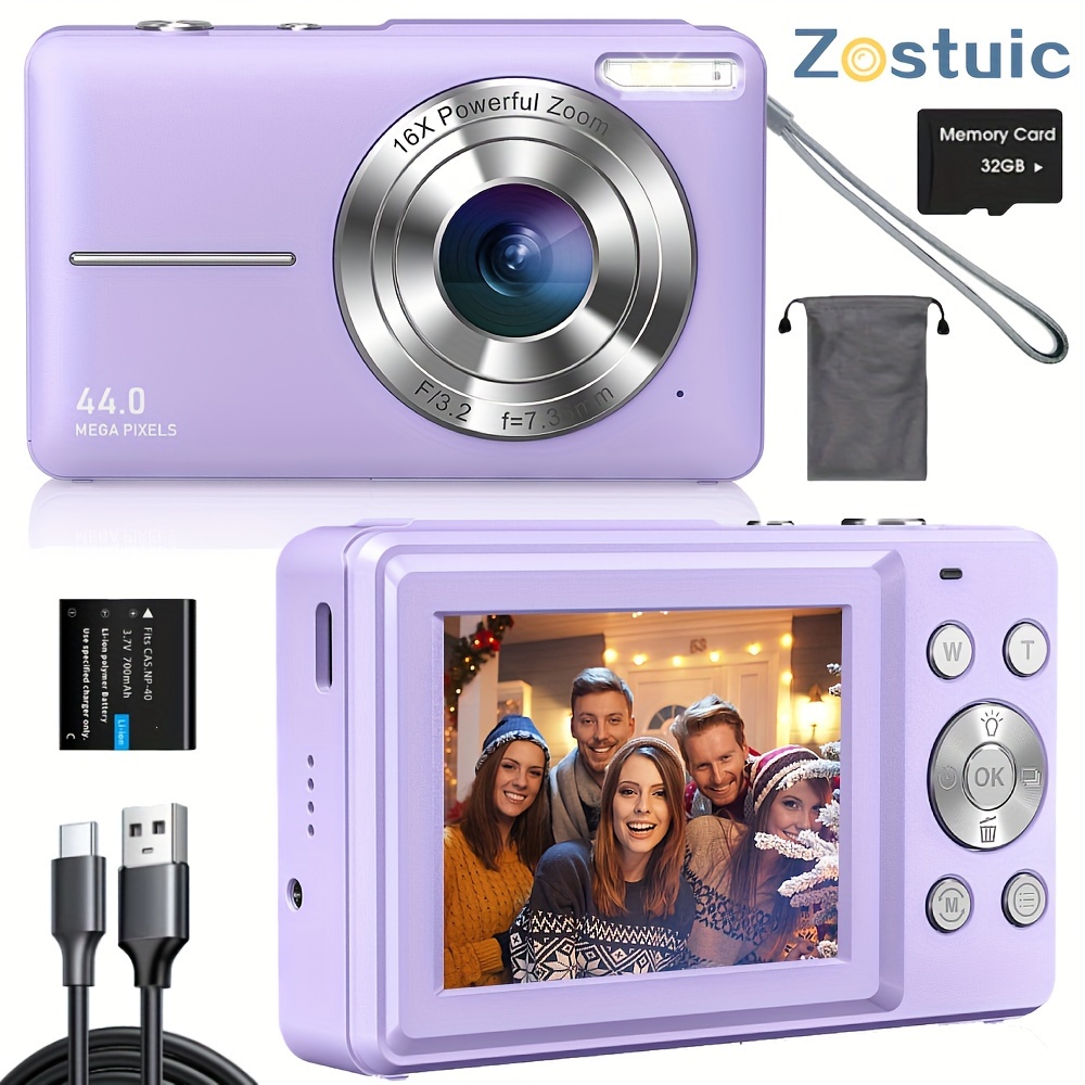 Digital Camera, Kids Camera with 32GB Card FHD 1080P 44MP Vlogging hotsell Camera