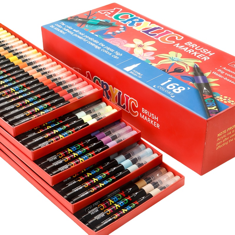 water based acrylic paintbrushes stackable fade resistant art brushes with a non toxic   ideal for   calligraphy crafts vibrant colors fade resistant ink professional artistic use easter halloween thanksgiving