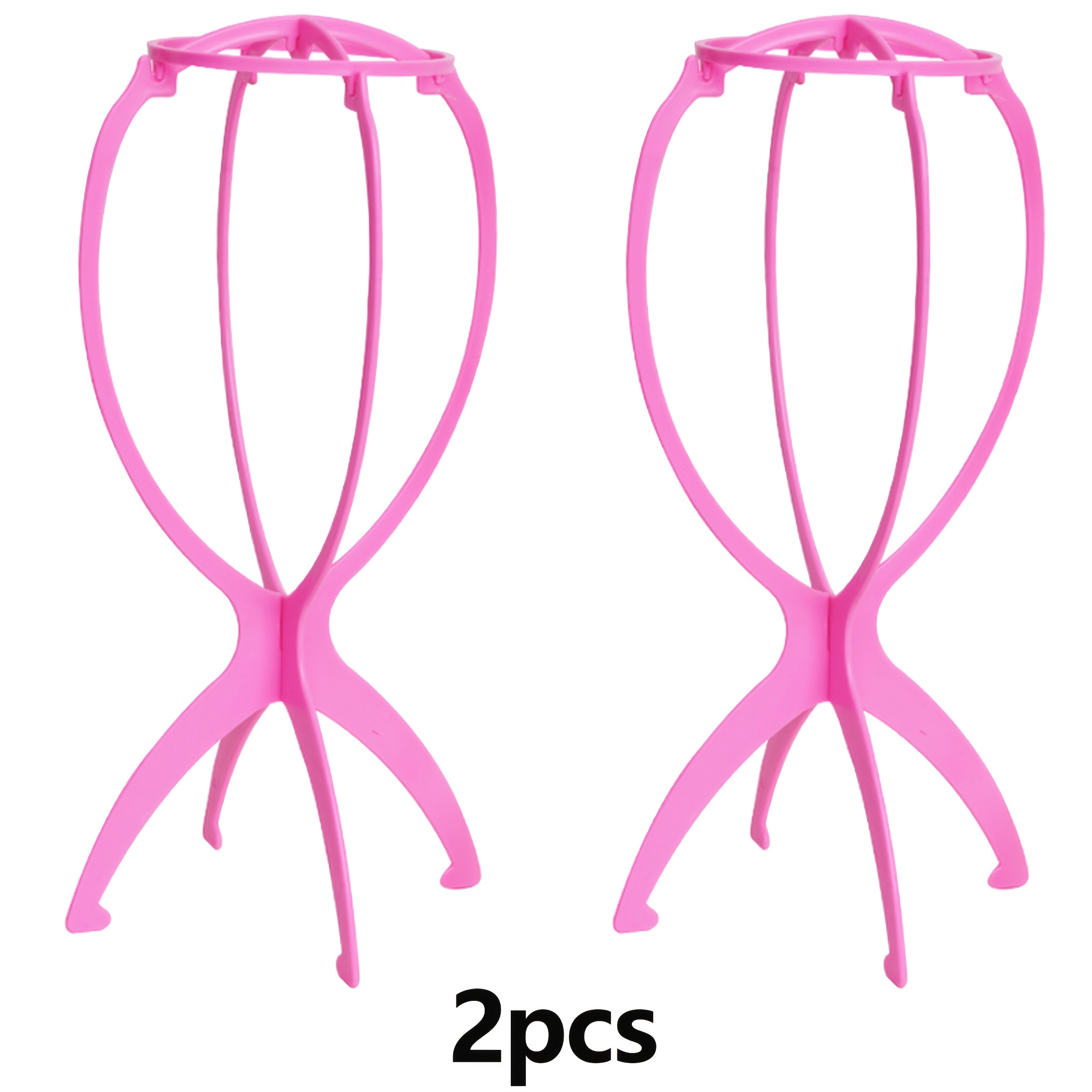 TEMU Lot de 2 supports robustes pour perruques - Présentoir pliable et encombrant pour salon, maison ou voyage, idéal pour , le coiffage et le
