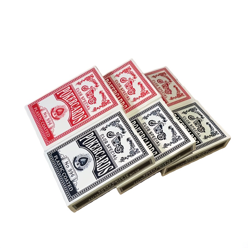 Premium Playing Cards Set, 4 Decks, Durable Plastic Coated