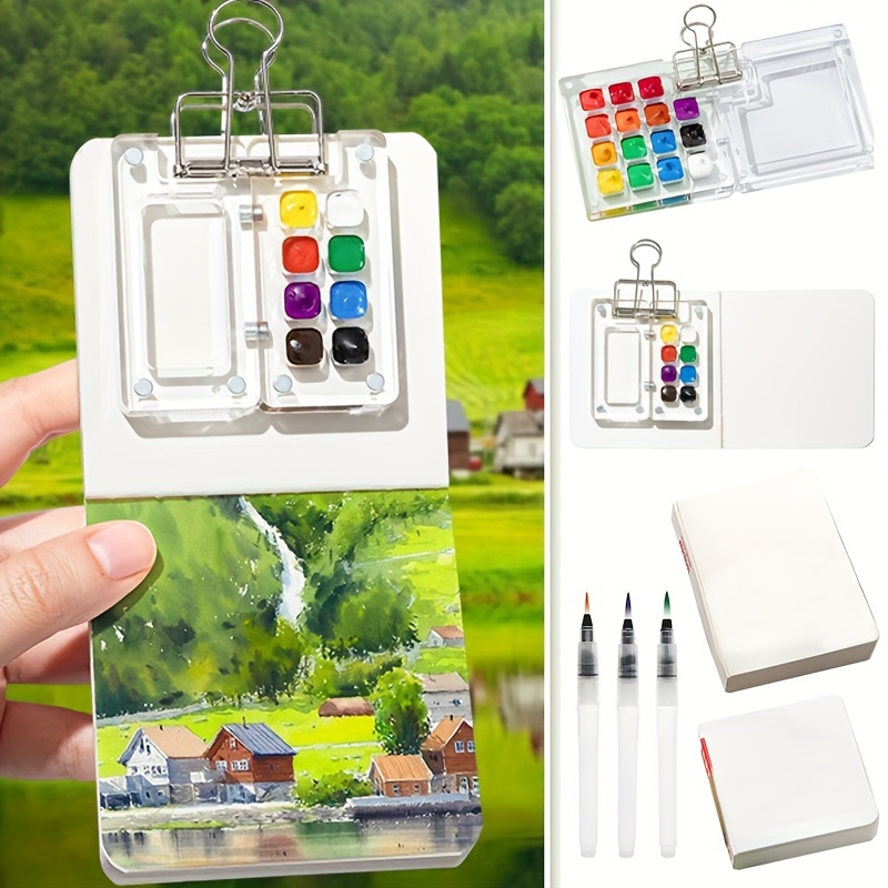 

6pcs Set , Pen & - Portable Sketching Kit For 8/15 , Organizer Box (paints Not Included)