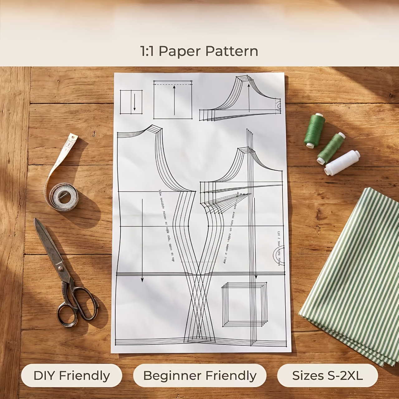 TEMU Sleeveless Vest Dress Sewing Pattern, Dress Sewing Pattern, Women's Summer Dress Pattern, Casual Dress Template, Beginner-friendly Sewing