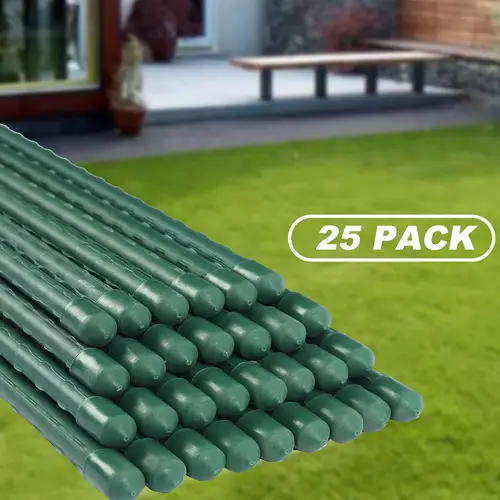 25pcs of garden stakes 30 36 48 inch steel plant stakes outdoor supplies valentines day mothers day fathers day graduation season