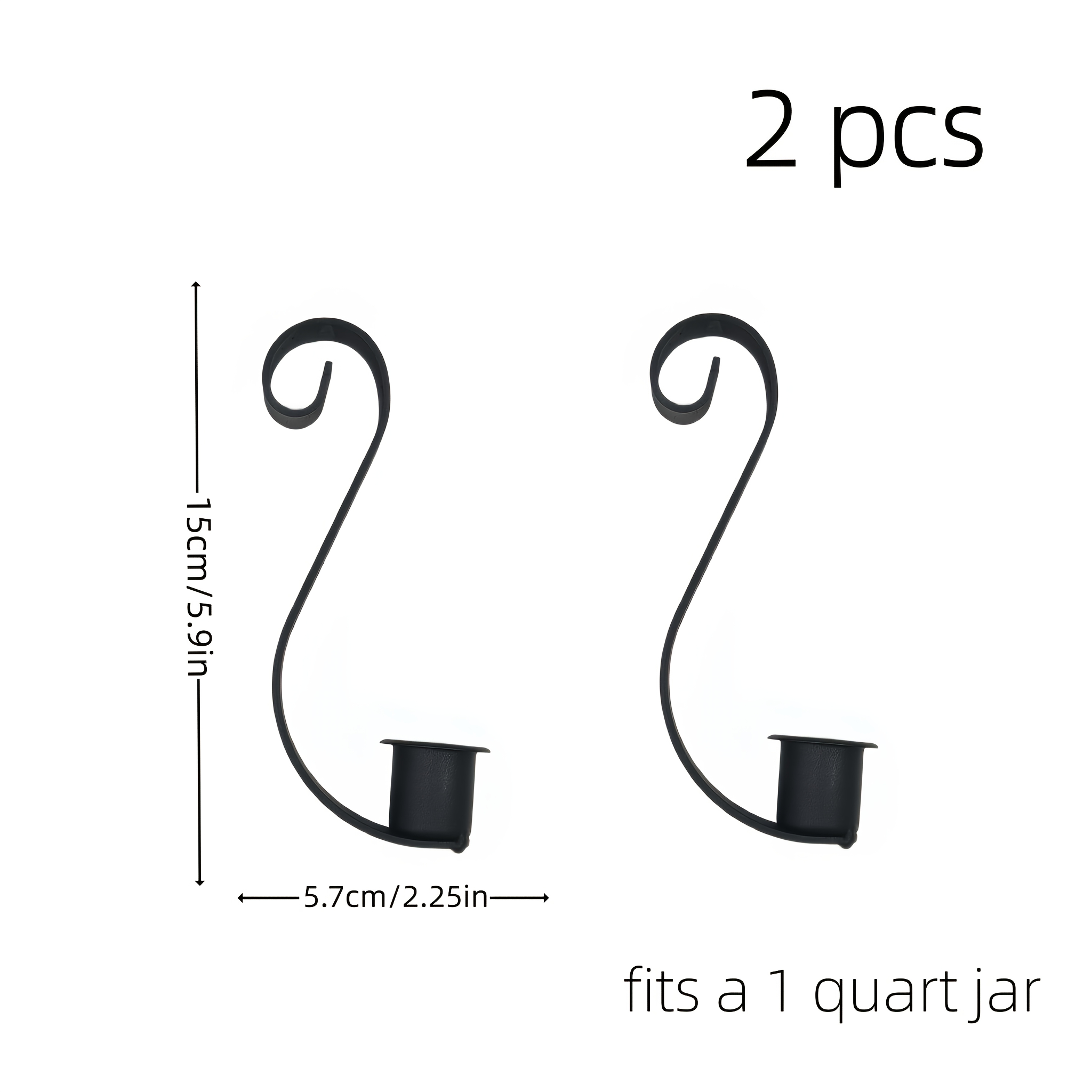 TEMU 2er-Set Kegel-Kerzenhalter für 1 Gallonen-Mason-Jar, Hochzeits-Tischdekoration im Landhausstil, Retro-bemalter Kegel-Kerzenständer, kompatibel