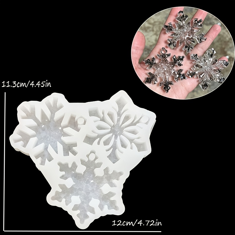 TEMU Stampi in silicone e resina, Stampi in silicone 3 in 1 a forma di di con strass, Stampi per per ornamenti natalizi a forma di di realizzati con