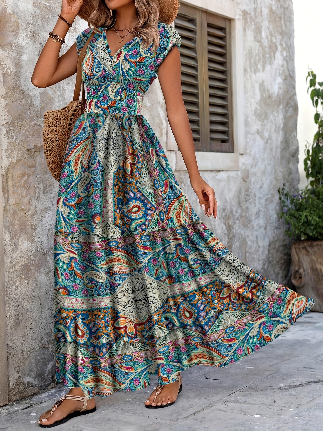 a line summer dress sold on Temu United States