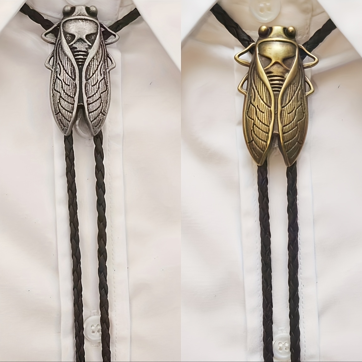 Cravate Vintage Turquoise Bolo Pour Femme Et Homme Burundi