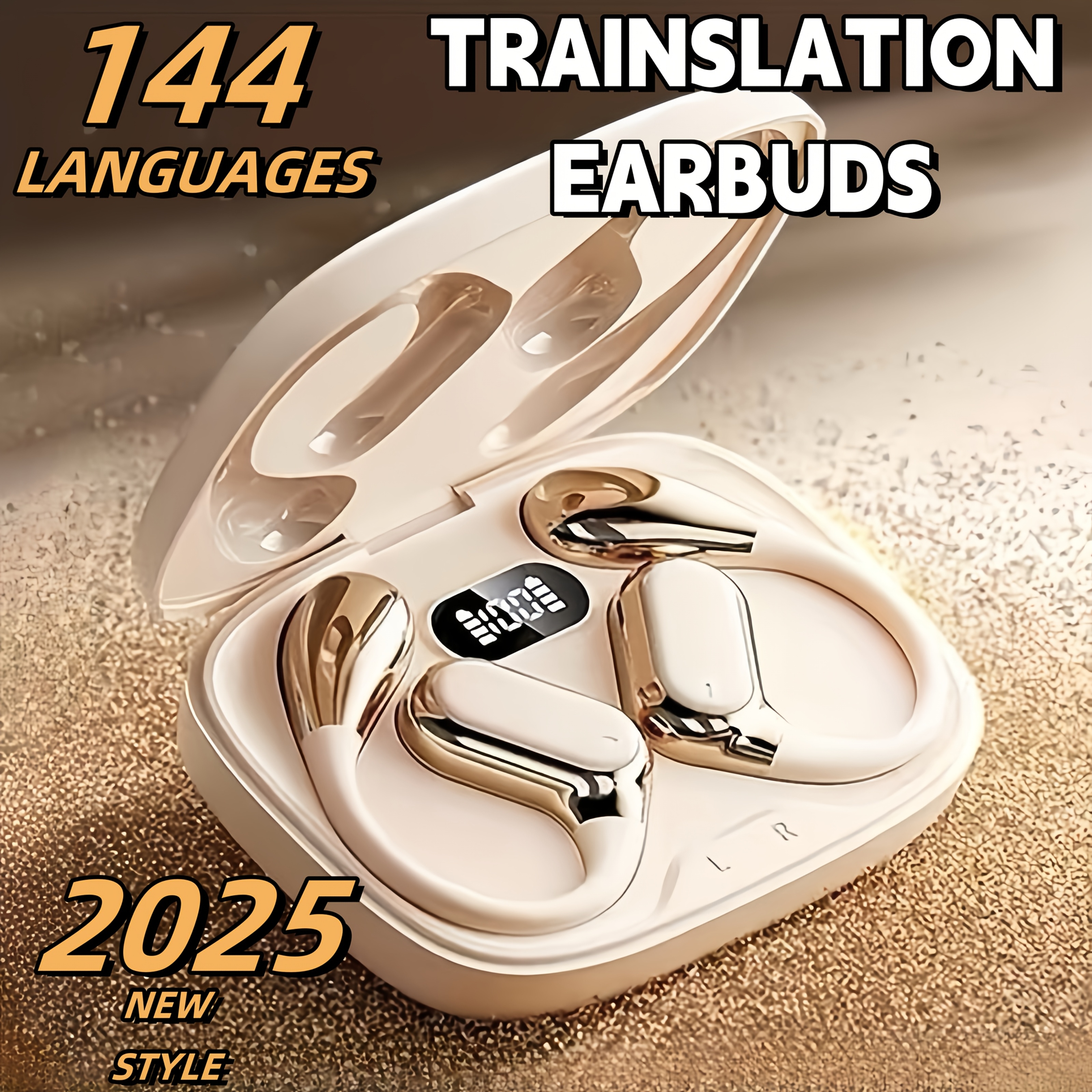Auriculares inalámbricos Senyang AI Translation 2025, cómodos, con cancelación de ruido, control táctil, soporte para múltiples idiomas, batería de litio recargable, ideales para viajes, socializar, estudiar y deportes, diseño para adultos con temática de películas y videojuegos | Auriculares con traducción AI | Auriculares con control táctil