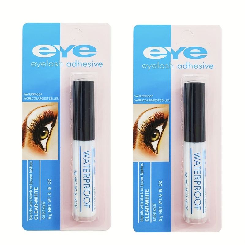 2pcs Eyelash Glue Long-lasting Quick-drying Waterproof Eyelash Adhesive Suitable For False Eyelashes And Cluster Lashes Long-lasting Quick-drying Invisible