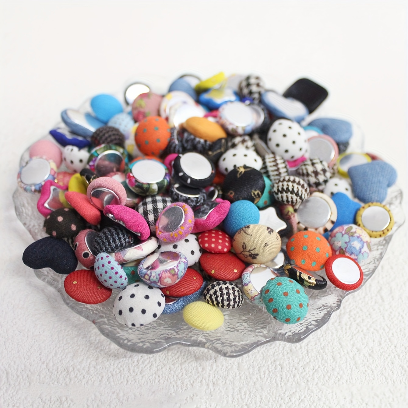 Earrings Tutorial Fabric Button Earring Making Kit 30pcs/100pcs