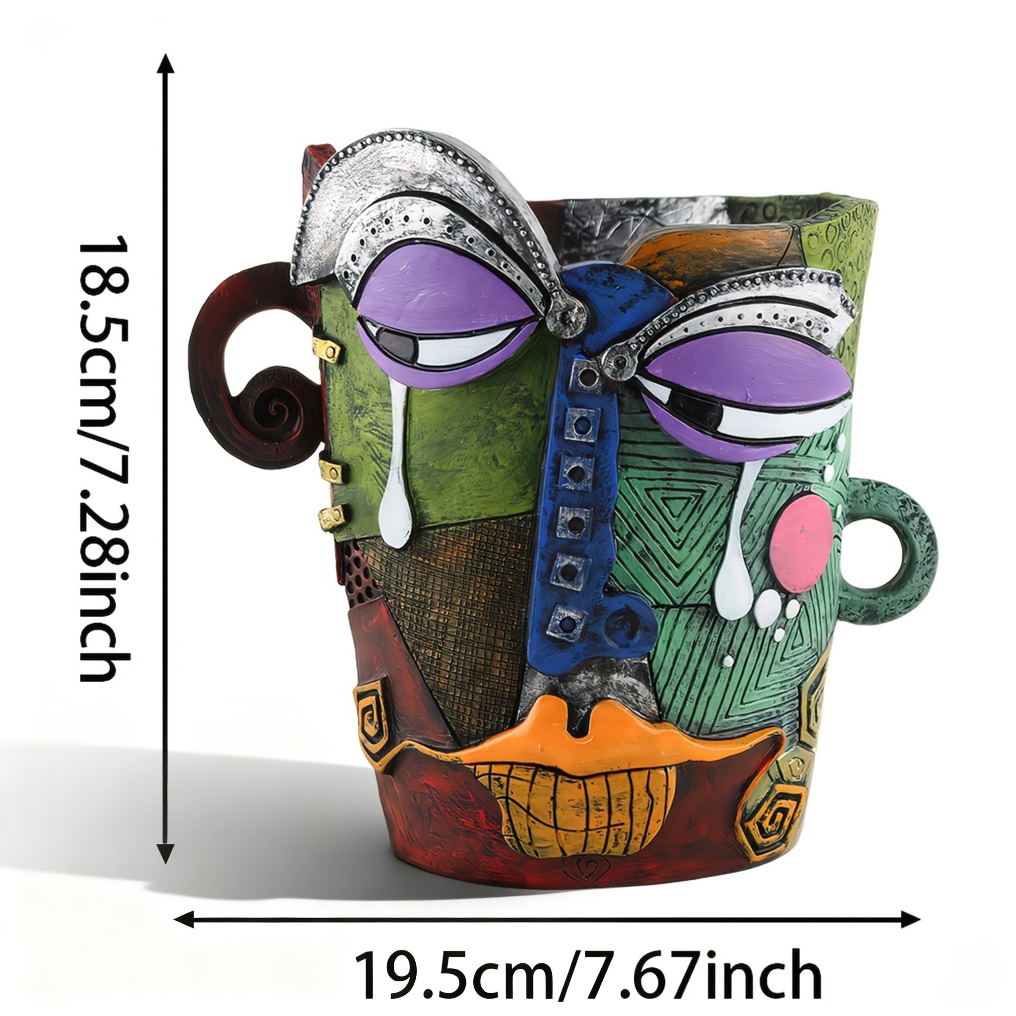 Creative Personality Retro Art Abstract Beauty Face Teardrop Pot, Home Desktop Balcony Courtyard Garden Green Potted Plant Decoration Gardening Gift,home Decor