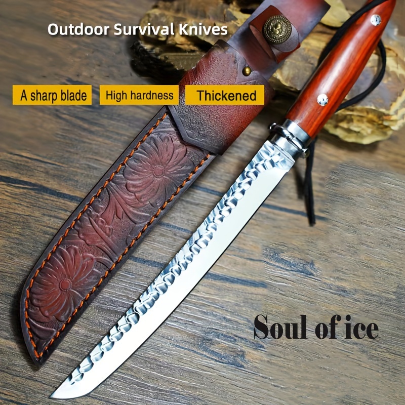 

1pc Outdoor Knife Mountaineering Camping Knife Portable Pocket Knife High Hardness Sharp Knife Wilderness Survival Knife Multi-function Knife