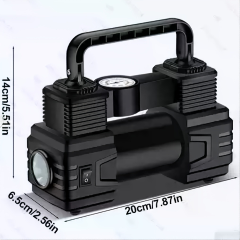 compressora de ar portátil 12v, bomba para pneus com manômetro digital de 150psi, adequada para  , bicicletas e motos,   1