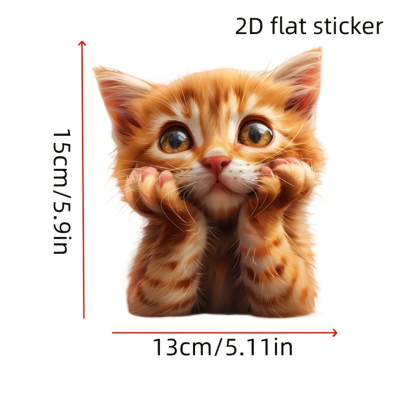 The Cat Against The Window: Let Your Flow With Outside - High-quality Sticker; Perfect For Personal Item Decoration Or As A Gift
