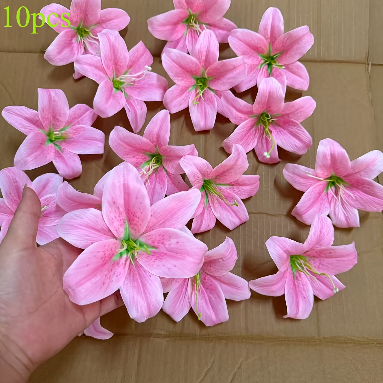 TEMU Lot de 10 têtes de fleurs artificielles, pour décorations de mariage et de fiançailles, décorations de bricolage, accessoires de couronne de