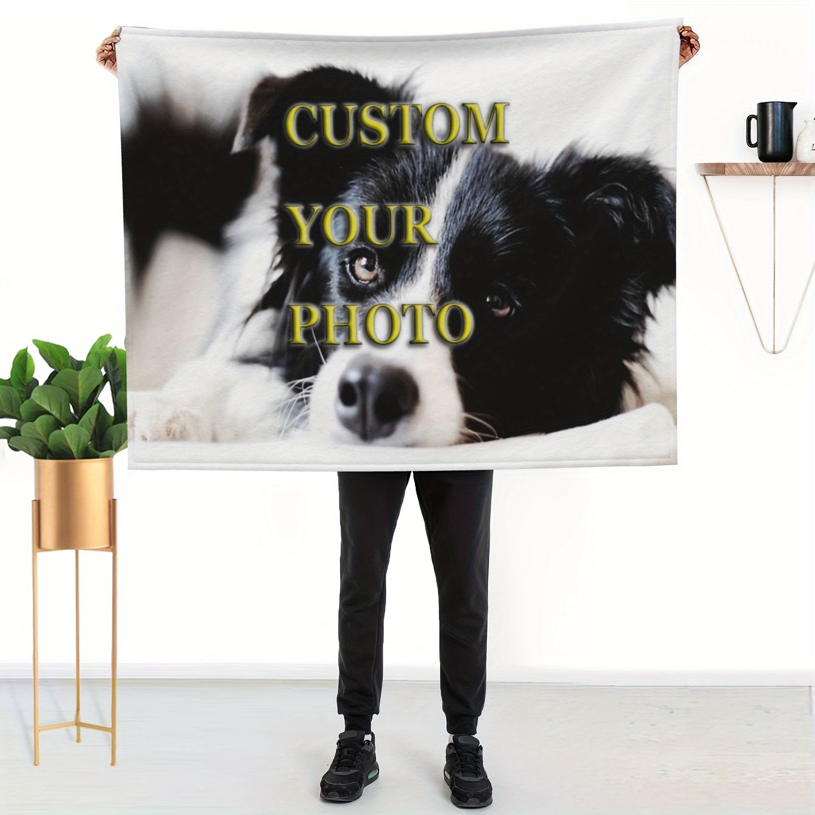 

Personalized Cotton Photo Blanket 40x50inch - Customizable, , Image, Ideal For Home & Bedroom Decor, Gift For Family & Friends, , No Electricity Required