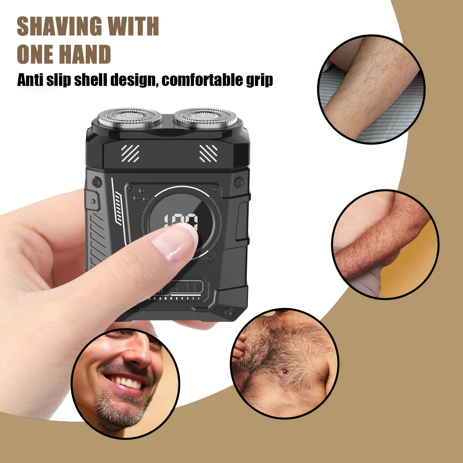 WITZIO Men's Electric Shaver S-11 with Storage Bag
