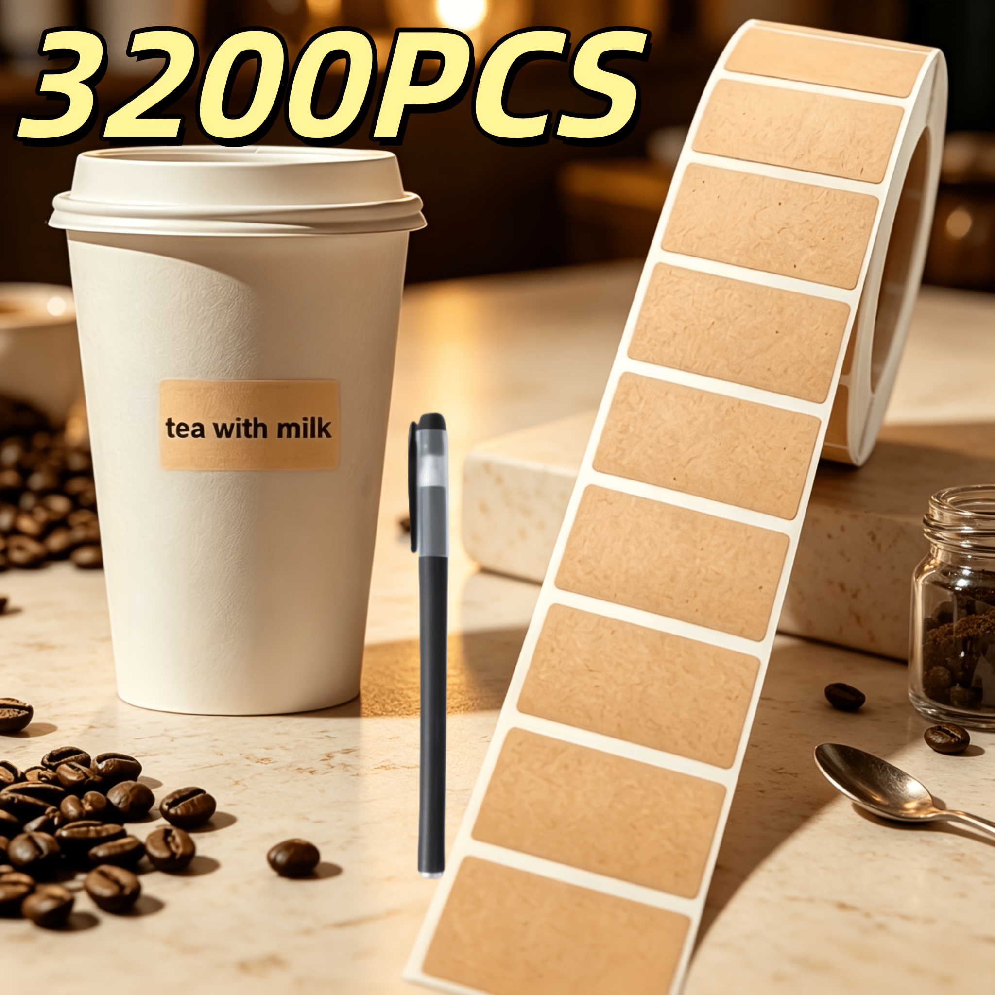 TEMU 3200 Colors Labels (with Pens) - No Residue Peeling Or Sticking - Suitable For Pre- Food Containers And Bottles - Reusable Labels, Storage Room