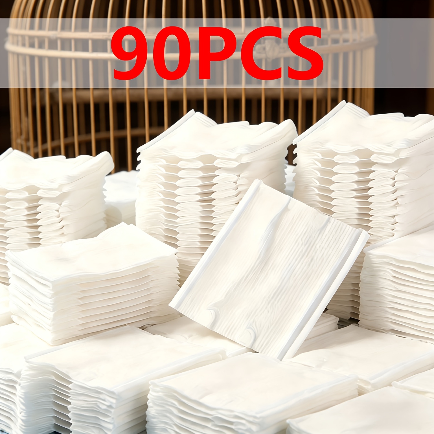 TEMU Pañales para pájaros de 360/180/90 piezas con almohadillas, protectores para excremento de loros, almohadillas de entrenamiento para pájaros,