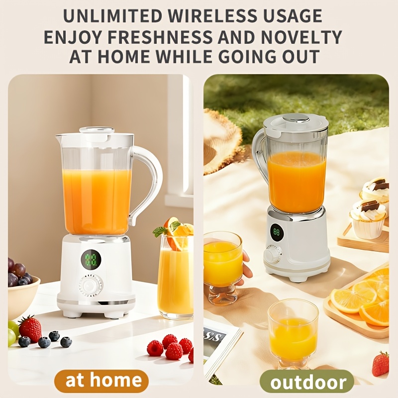 Portable Blender And Mixer, Fruit Juicer, Rechargeable Style, Wireless Design And Easy to Clean, White/Black Available, Ideal Gift for Valentine'S Day/Mother'S Day/Christmas