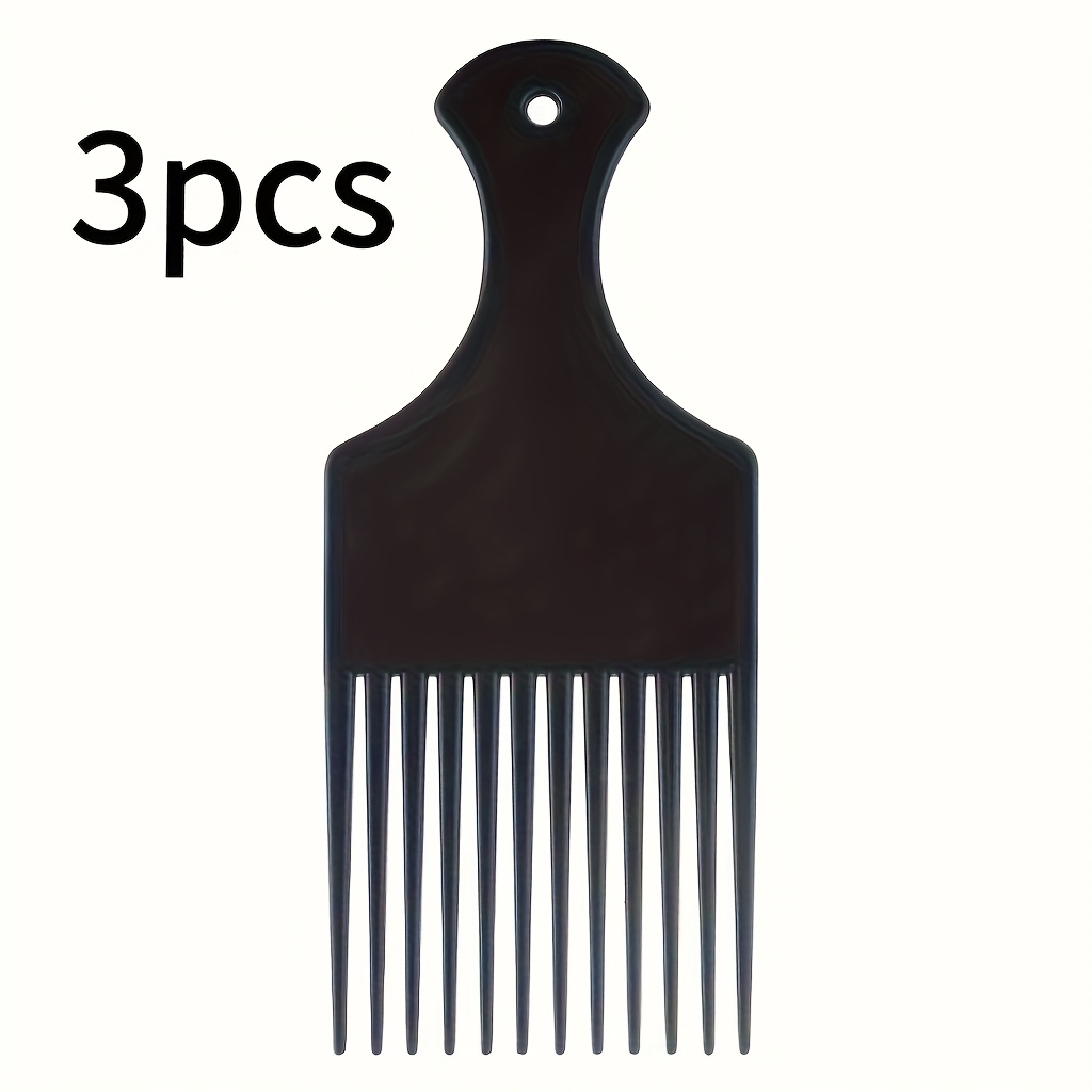 E-shop 3-teiliges Kamm-Set mit breiten , ideal für natürliche Locken – Unisex 6,61-Zoll-Stylingkamm aus Kunststoff, bequem, verschleißfest, leicht