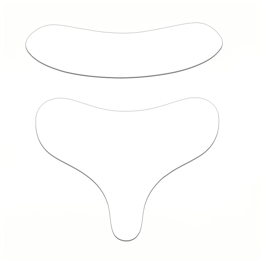 Image of A Set Of 2 Transparent Soft Silicone Skin Care Patches, Suitable For Neck And Chest Silicone Training Straps, Washable And Reusable, Fragrance-free And Hypoallergenic Silicone Patches