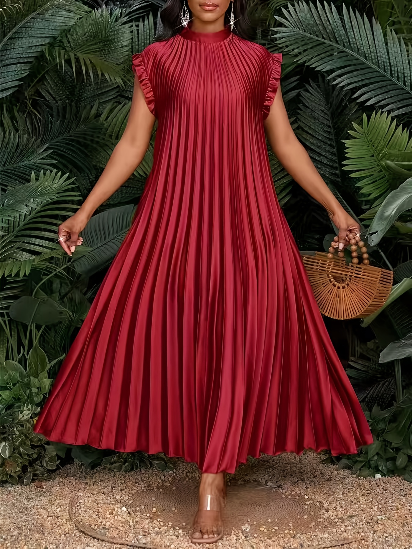 sachin and babi light blue dress Rosie Ruched Puff Sleeve Dress in Magenta | OMNES | Ethical & Affordable  Clothing main image 0
