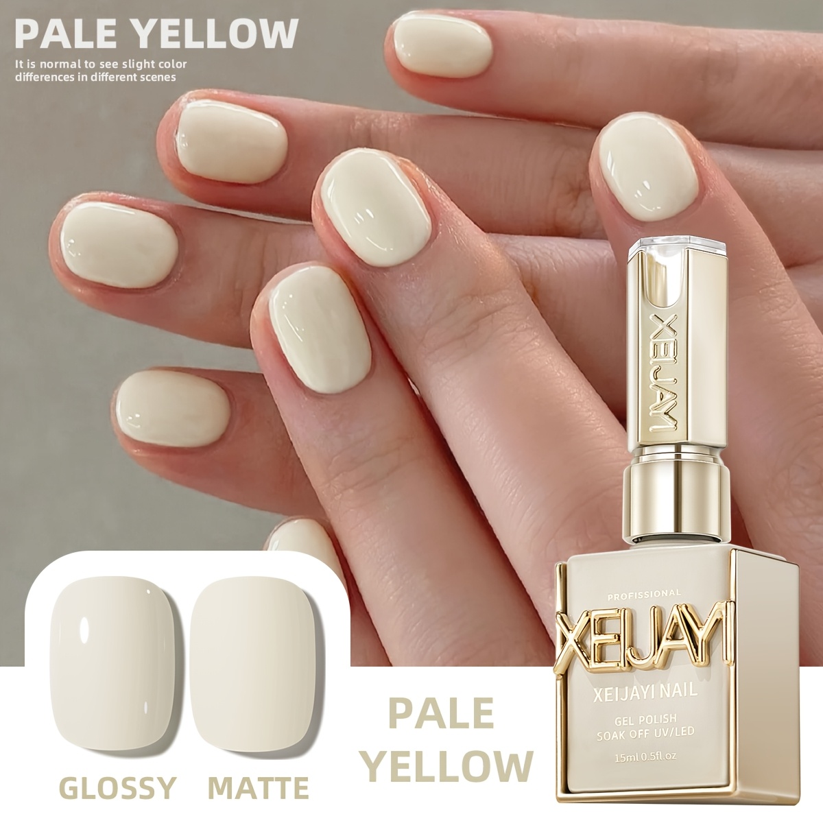 1pc Xeijayi /korean /led Nail Gel Polish - Semi-permanent Soaking Gel Suitable For Diy Nail Art, Compatible, Color For Salon & - Use, Base For Nail Designs, No Gel System