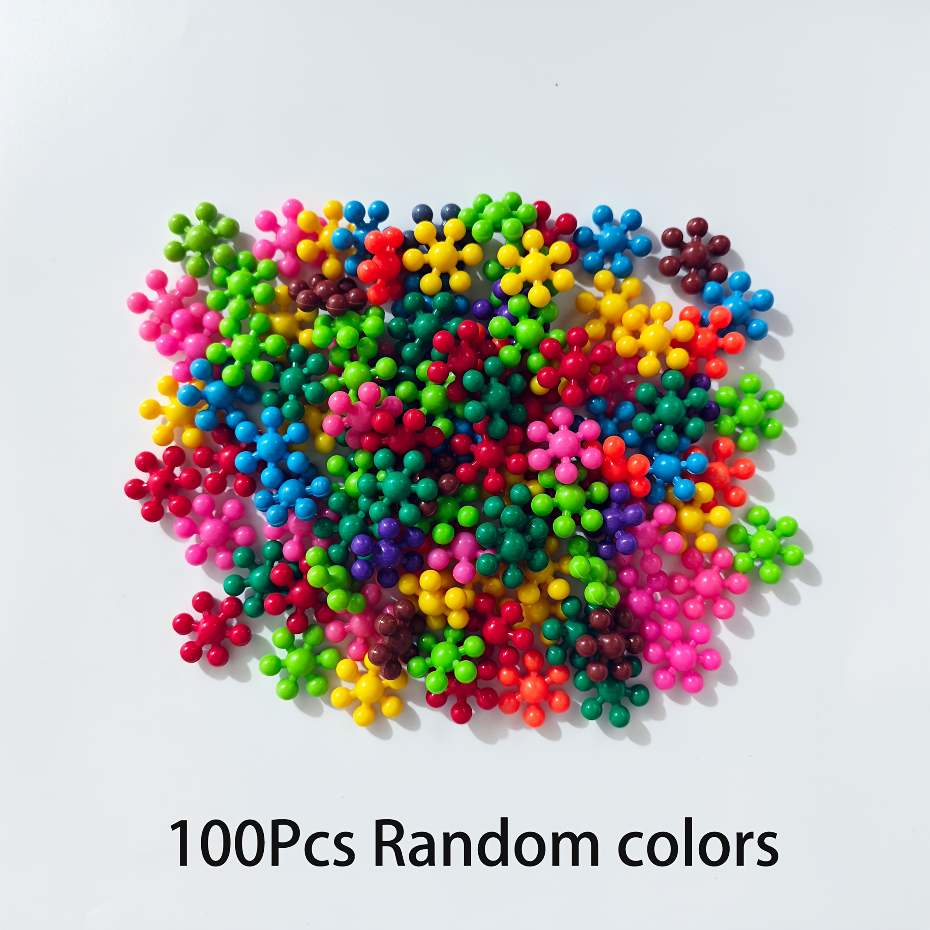Image of 100pcs Snowflake Interlocking Building Blocks Stem Toys For Kids, Educational Building Set For , Develops Fine Motor Skills, Sensory & , Ideal Learning Toy Gift For Children, Random Colors