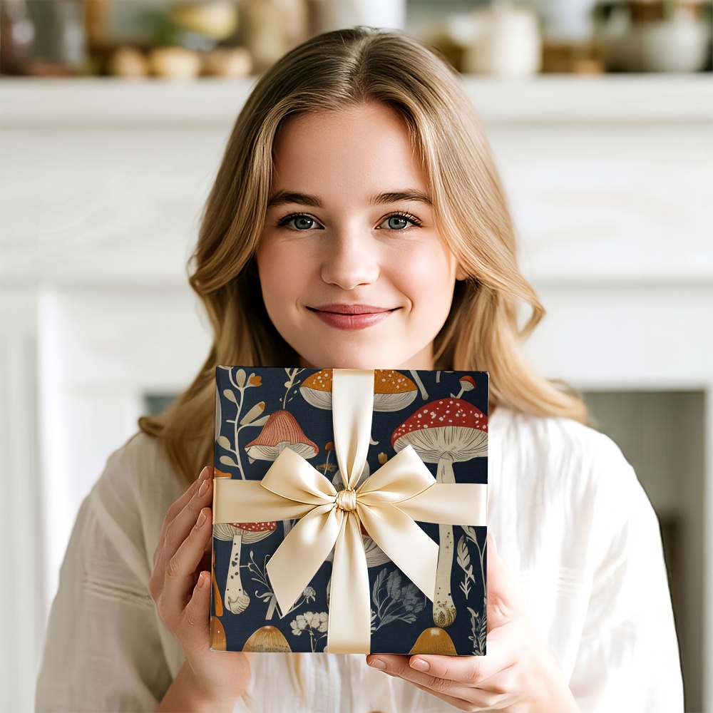 Vintage Mushroom Botanical Print Wrapping Paper for Holiday Gifts