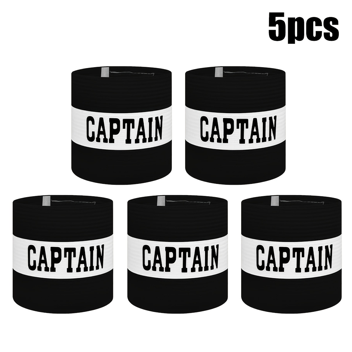 TEMU 5pcs Striped Armband Set, Vibrant Colors Soft Fabric -elastic Elastic Band, Strong Stretch And Recovery, Suitable For Football, , Baseball, Team