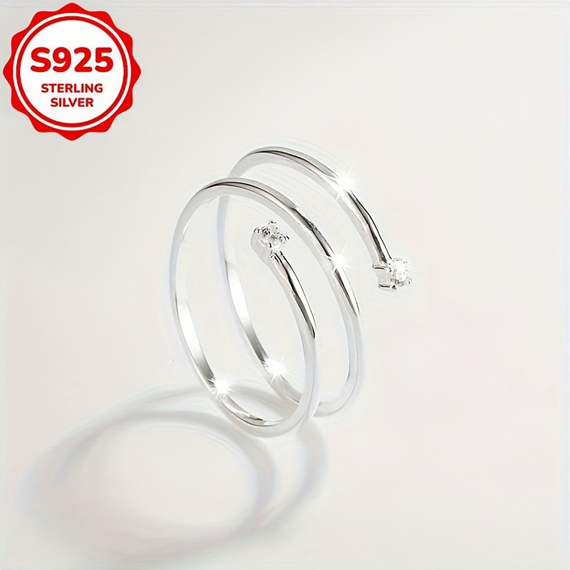 Women's Adjustable Open-End S925 Sterling Silver Ring