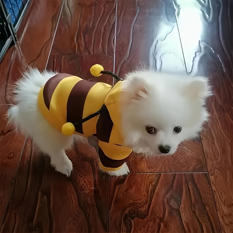 1 piece cute bee themed pet sweater for small to medium dogs and cats cozy   costume yellow striped designs perfect easter gift idea Product details 7