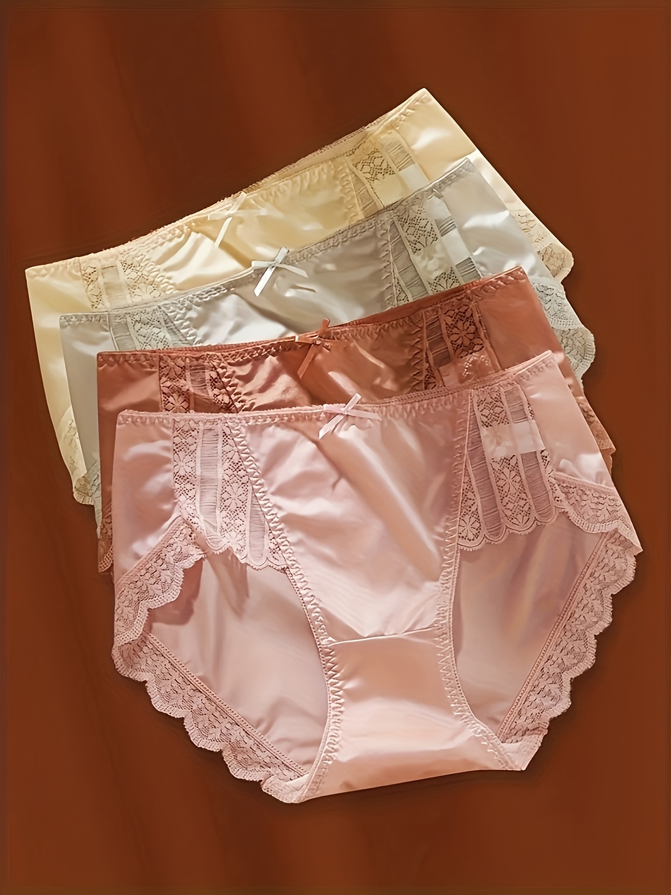 5pcs culottes hipster en satin couture dentelle Temu Switzerland