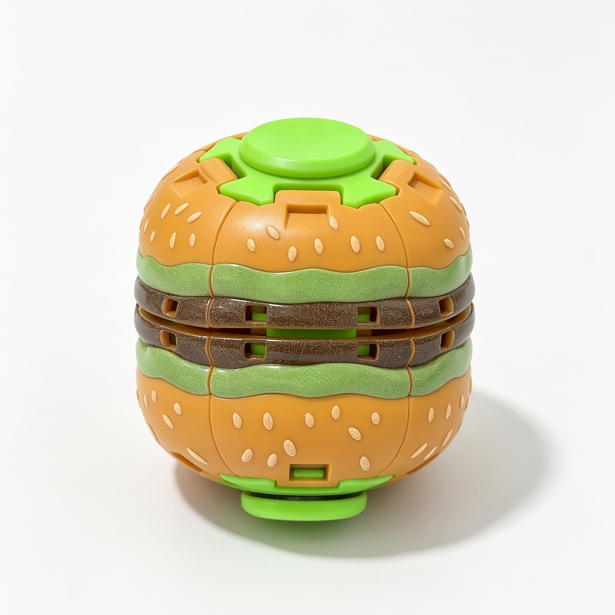 TEMU Marionnette à main tournante créative de hamburger, jouet de loisir rotatif -stress, gadget de de bureau portable, idéal comme cadeau de fête