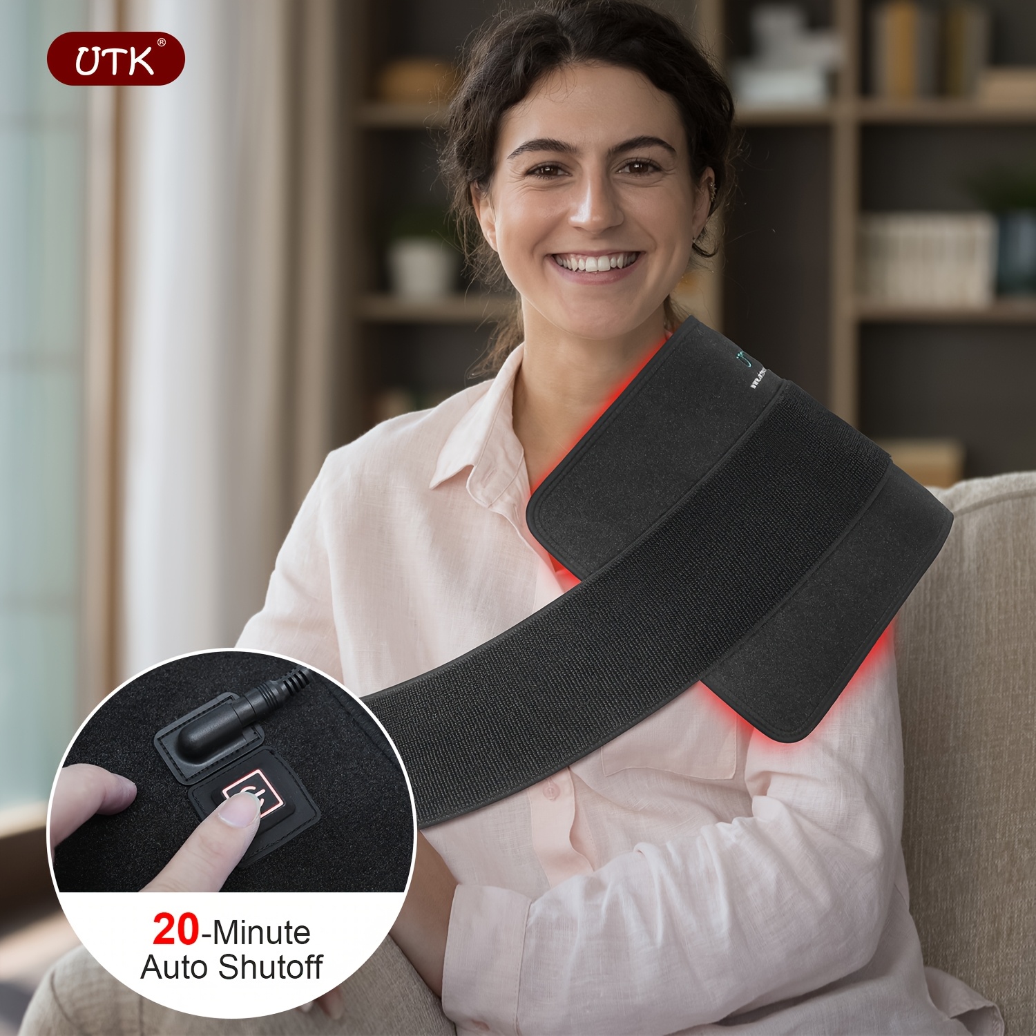 portable red light relax pad with nir deep   660nm 850nm wavelengths for     in back knees hands feet usb powered heating pad for home use men women heat pad for   adjustable strap design   joint support lightweight design   materials office workers Product details 2