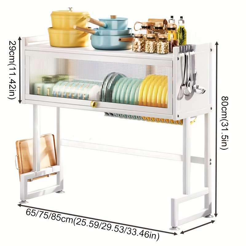 sink dish drying rack flip cabinet door cutlery rack sponge Temu