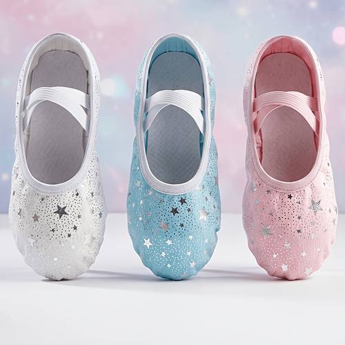 star ballet shoes star colorful cartoon soft soled training dance shoes princess form training shoes
