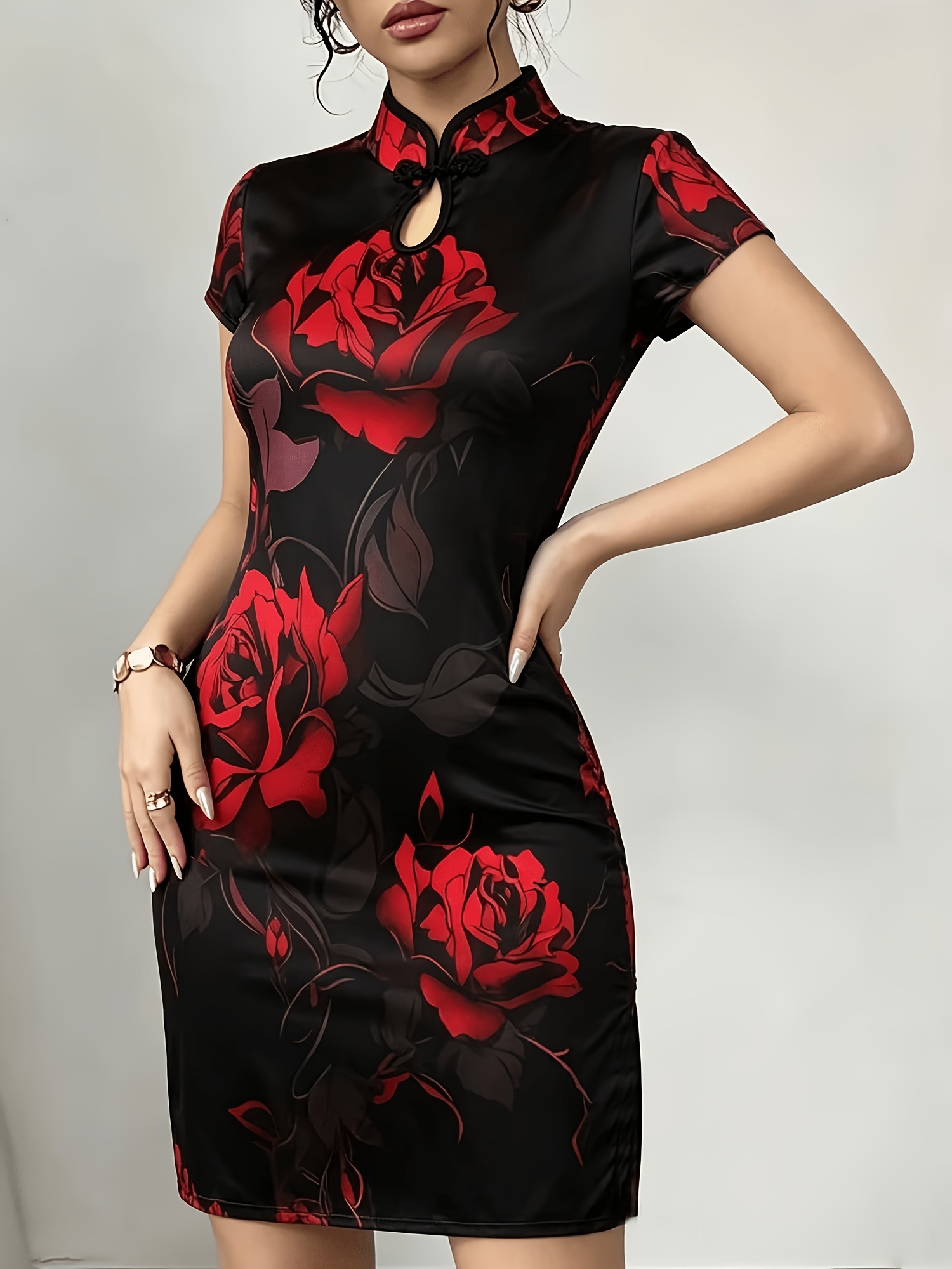 red chinese dress sold on Temu Australia