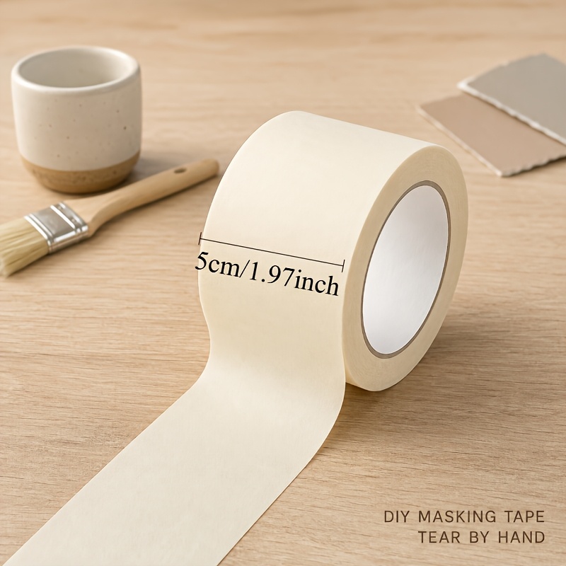 TEMU Version améliorée 1 pièce, extra longue 15 m, ruban de masquage décoratif extra large, résidu, facile à décoller, usage polyvalent, application