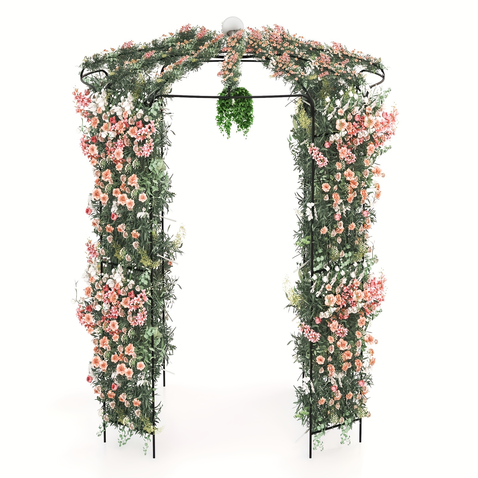 

Costway 9.4' High X 6.8' Wide Birdcage Shape Arch W/hanging Hook French Style Wedding