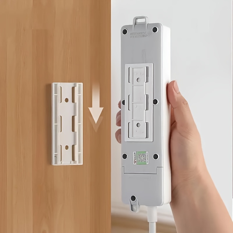 

Space-saving Self-adhesive Socket Organizer With Cable Management - , No Wall Mount Holder, Utility Hooks