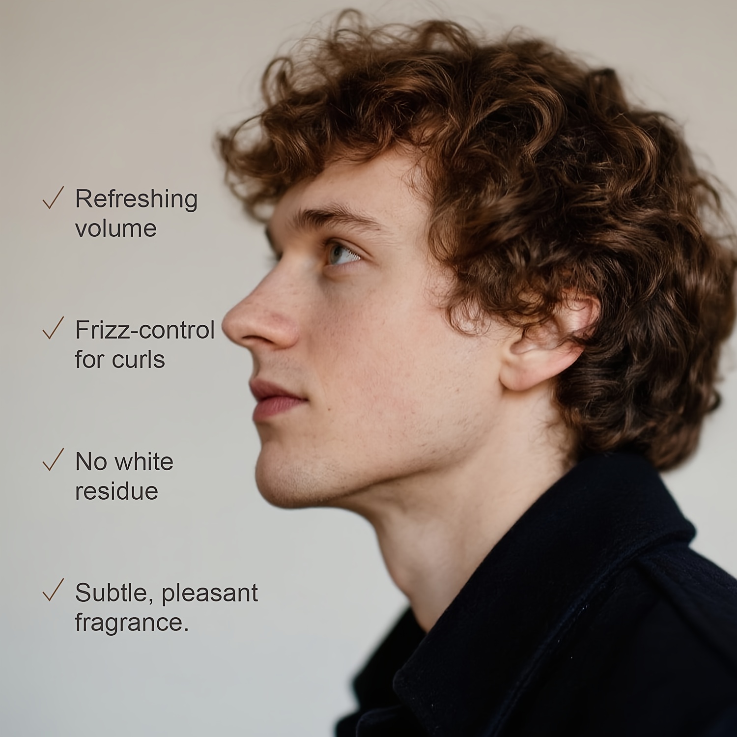 Crème Définissante Universelle pour Boucles Homme - Léger et Rafraîchissant, Sans Résidu (2A-4C) | Tenue Hydratante 24H, Finition Mate + Contrôle des Frisottis